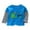 Blue, variant on Ulanda Kids Boys Dinosaur Shirts Baby Cute Animals Excavator Graphic Undershirt Striped Long Sleeve Crewneck (Light Green, 6-12 Months)