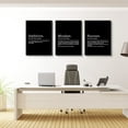 thumbnail image 5 of Inspirational Canvas Painting Mindset Quotes Prints Black Large Wall Art Motivational Wall Art Success Ambition Quotes Office Decor Positive Quotes Wall Poster for Home Office 12x16inchx3pcs, 5 of 6