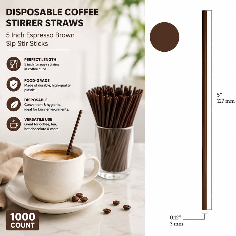 Disposable Plastic Coffee Stirrer Sticks