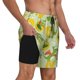 thumbnail image 2 of Balery Cartoon Dinosaurs Bañador para hombre, shorts de playa de secado rápido con entrepierna y forro de compresión-X-Large, 2 of 6