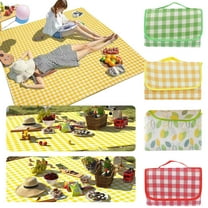 Outdoor Picnic Blanket 200*200Cm Extra Large Size Foldable Lightweight Sand Resistant Mat With Carrying Handle For Beach Camping Hiking Patio Picnic (5-8 People)