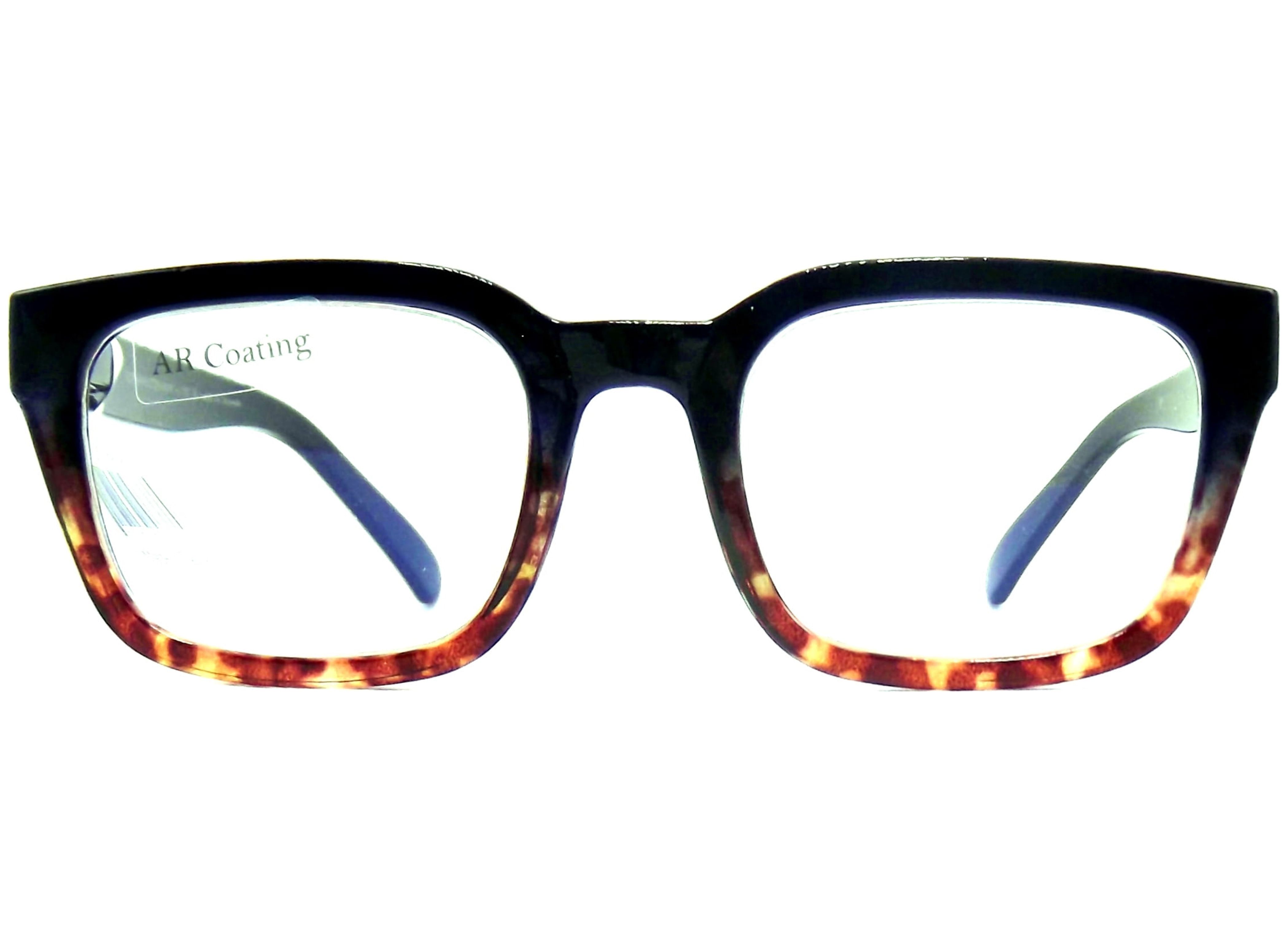 READING GLASSES +1.75 Fashionable Plastic Women Designer Style Ladies EYEGLASSES Blue to Tort