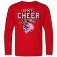 thumbnail image 3 of Inktastic I Love Cheerleading with Pom Poms and Megaphone Long Sleeve Youth T-Shirt, 3 of 5
