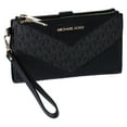 thumbnail image 2 of Michael Kors Womens Jet Set Travel Large Double Zip Wallet MK Signature Multi Python Design (Black) 35R4GTVW3B-001, 2 of 5