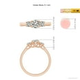 thumbnail image 6 of ANGARA Natural Three Stone Diamond Trellis Engagement Ring in 14K Rose Gold for Women (Size-5.1mm| Color-K| Clarity-I3) | April Birthstone, Anniversary, Jewelry Gift for Women | Natural Diamond Ring, 6 of 11
