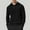#Black, variant on DPTALR Men's Solid Color Knit Elastic Zipper Long Sleeve High Neck Lapel Sweater,Gray,L