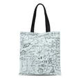thumbnail image 1 of KDAGR Canvas Tote Bag Blue Einstein Squared Mathematical Equations and Sketches Engineering Formula Reusable Shoulder Grocery Shopping Bags Handbag, 1 of 1