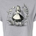 thumbnail image 3 of Alice In Wonderland - Alice Sketch - Juniors Cropped Cotton Blend T-Shirt, 3 of 5