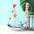 thumbnail image 3 of MasteelfCA 4 Pcs Sailboat Decors Sailboat Model Nautical Decor Ocean Boat Craft For Bathroom Room Tabletop Shelf, 3 of 9