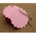thumbnail image 5 of 100 Pcs Scalloped Blank Wedding Hang Tag Bonbonniere Favor Lolly Bag Gift Tags with Jute Twines - Colors Available, 5 of 7