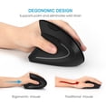 thumbnail image 6 of YZEGDCH Spring 6D 2.4G Wireless Ergonomic Vertical Mouse Optical 1600DPI Gaming Mic,Black, 6 of 8