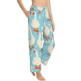 thumbnail image 2 of Bingfone Pajamas For Women,White Geese And Flower Pajama Pants With Pockets-Medium, 2 of 9