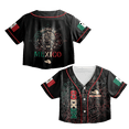 thumbnail image 5 of Lotusprinthandmade Personalized Mexico Crop Top Baseball Jersey for Women XS-XL Multicolor, 5 of 5