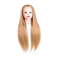 thumbnail image 3 of Cabeza de entrenamiento de peluquería, cabeza de muñeca de cosmetología para principiantes cabezales de maniquí para acondicionador de Oro claro, 3 of 8