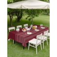 thumbnail image 4 of Outdoor Tablecloth with Umbrella Hole for Patio/Picnic/Party/Camping, Red Striped Waterproof Table Cloth Rectangle Table Cover Washable, Vintage Stripes Ombre (52"x 70"), 4 of 8