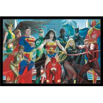 DC Comics - Justice League - Alex Ross - The Elite Wall Poster, 22.375" x 34", Framed
