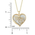 thumbnail image 3 of Brilliance Women's Sterling Silver Gold-Plated Crystal "Mom" Pendant with 18" Chain, 3 of 5