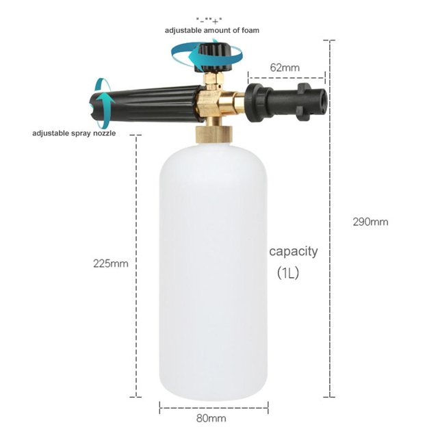 Generador de espuma para lavadora de coches de alta presión, pistola de espuma para nieve, lanza de espuma Ndcxsfigh Accesorios para autos y motos