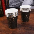 thumbnail image 3 of 10PCS Black and Golden Color Black Hot Stamping Dot Pattern Party Supplies Paper Cup, 3 of 6