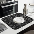 thumbnail image 3 of Pioneer Flower Floral Print Pattern Kitchen Dish Drying Mat 1 Pack, Ultra Absorbent Microfiber Drainer Mat, 16"x18", 3 of 6