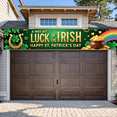 thumbnail image 6 of LUUFILx Irish Luck Clover Background Happy St Patrick's Day Themed Party Banner Leprechaun Style Decor Rainbow Gold Festive Event Display St Patrick's Day Celebration, 6 of 9