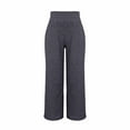 thumbnail image 4 of Aihuaihua Women Girls Wide Leg Sweatpants Drawstring Baggy Straight Leg Track Pants Casual Plain Pockets GY2 M, 4 of 5