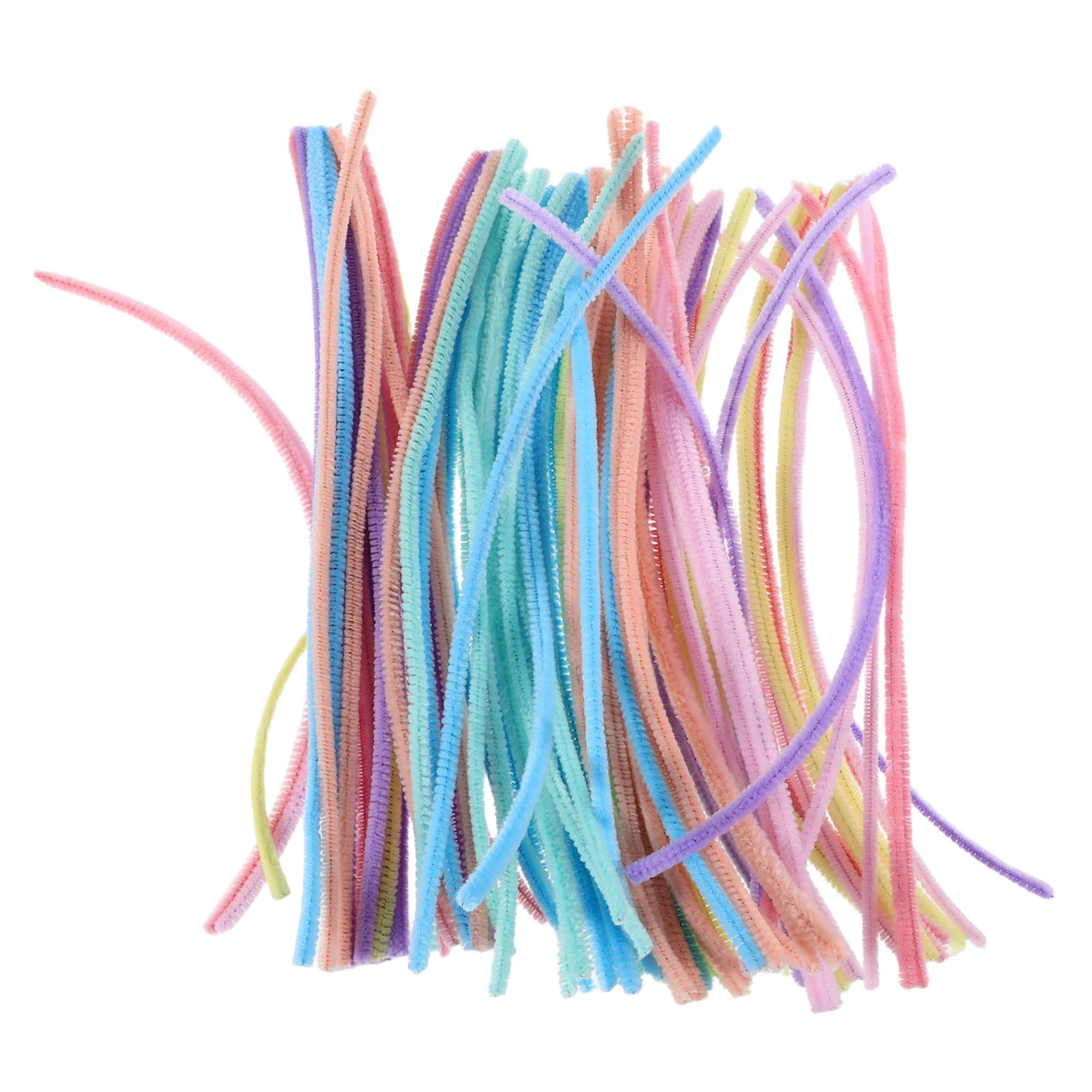 HEMOTON 300pcs Pastel Pipe Cleaners DIY Crafting Materials Macaron Color Pipe Cleaners for Handmade Accessories Art Projects Home Decorations