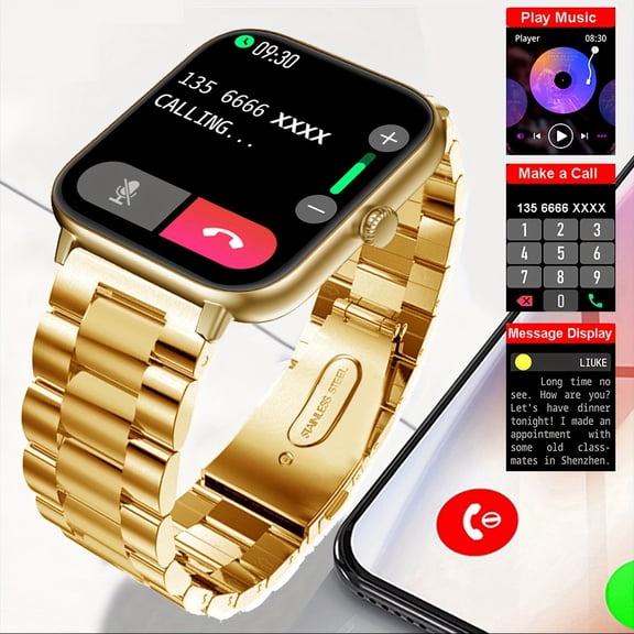 1.81-inch Touchscreen Smartwatch with Call Function (answering Calls, Dialing), Multi Sport Mode, Pedometer, Fitness Tracker for iPhone And Android Phones