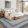 thumbnail image 2 of Printed Rugs with Braided Pattern on it, Washable 10x13 Area Rug for Living Room Non Slip Soft Bedroom Rugs Large Low Pile Stain Resistant Carpet for Nursery Dining Room Classroom, 2 of 9