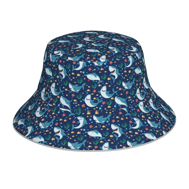 Balery Sea Sharks Sombreros para el sol para hombre y mujer, sombrero de pescador con UPF 50+