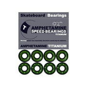 Amphetamine Skateboard / Longboard Bearings Titanium 8-Pack Tube