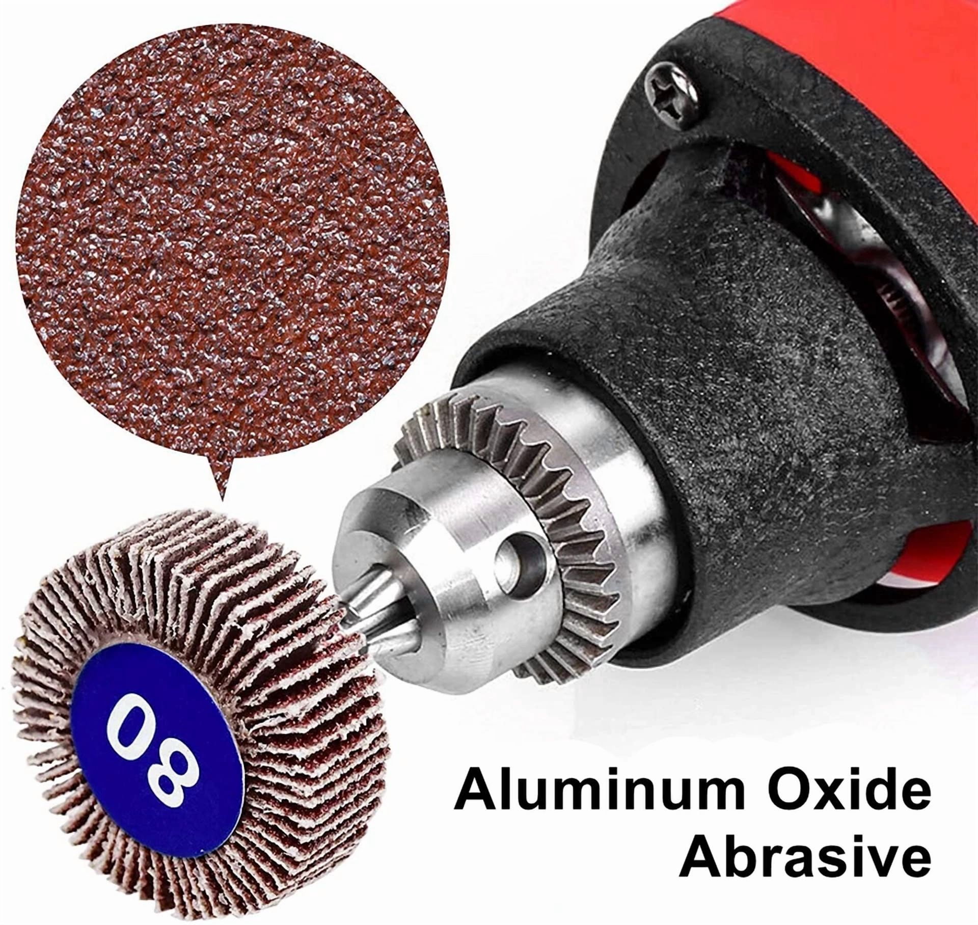 VIVA - 10X Flap Wheel For Dremel Rotary Tool 80 Grit Paint Rust Sanding Polishing Disc