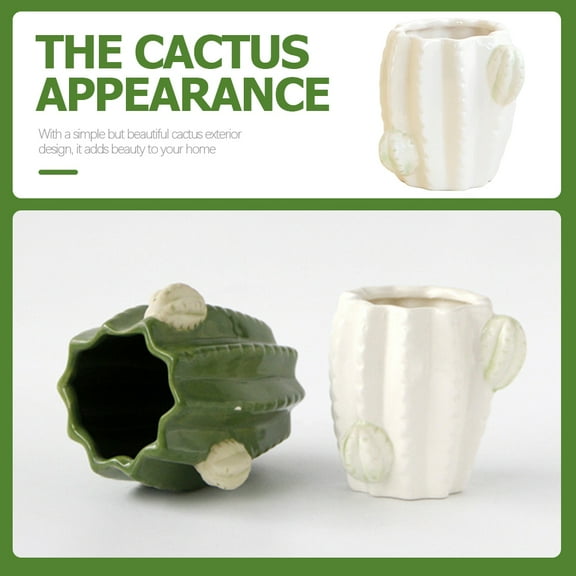 SEWCHICS Decorative Flowerpot White Ceramic 1Pack for Home Decor