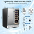 thumbnail image 3 of Costway 2-in-1 Beverage and  Cooler Free-standing & Built-in Dual Zones  Fridge, 3 of 10