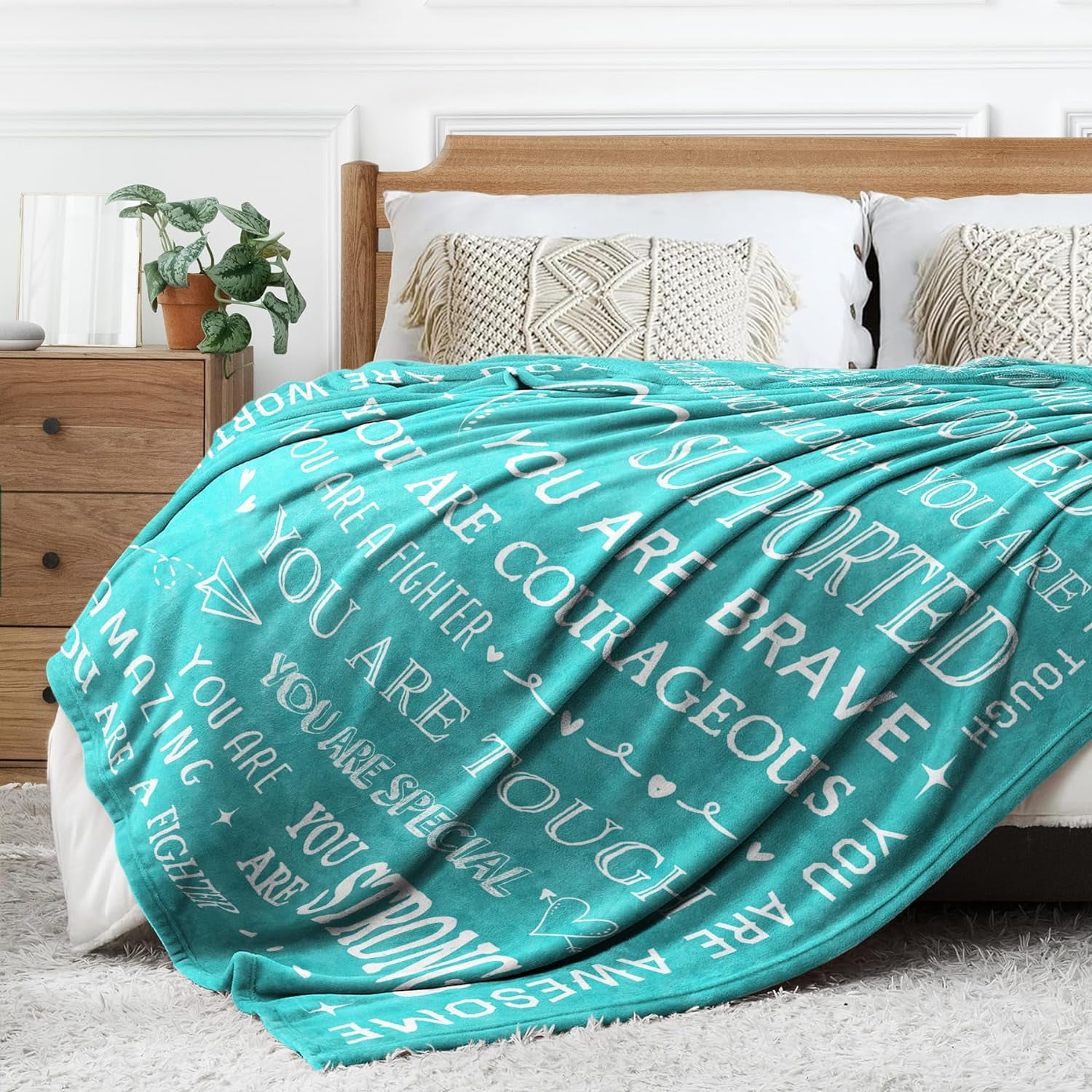 Gifts for Women or Men - Get Well Soon Blanket, Feel Better After Surgery Gifts for Sick Women, Thinking of You Gifts, Inspirational Gifts Blanket for Friend Sister, Sympathy Gifts for Her