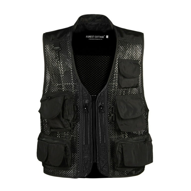 Wrcnote Men Sleeveless Camouflage Print Outdoor Vest Fishing