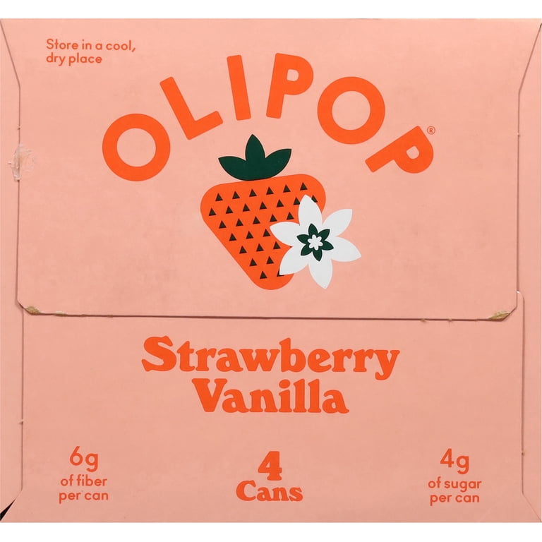 OLIPOP Strawberry Vanilla Prebiotic Soda, 12 fl oz, 4 Pack photo 7