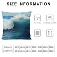 thumbnail image 5 of Creowell Pillowcase Ocean Wave Paintings Blue Abstract Waves Landscape Pictures Wave Paintings for Wall Ocean Prints Wall Art Sea Wave Poster White and Blue Beach Pictures for Room, 5 of 5