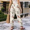 thumbnail image 5 of Christmas Pajamas Womens Christmas Tapered Leg Pants Baggy Sweatpants Lounge Sweat Pant Active Jogging Fall Clothes, 5 of 6