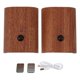 thumbnail image 1 of 2 Pack Smart Hallway Night Lights with Wooden Motion Sensor, USB Rechargeable, Magnetic, LED, 1 of 4