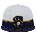 thumbnail image 2 of Men's New Era  Navy/White Milwaukee Brewers Paint Stroke 59FIFTY-Fitted Hat, 2 of 5