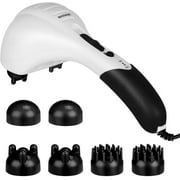 Cotsoco Handheld Back Massager - Double Head Electric Full Body Massager - Deep Tissue Percussion Massage Hammer for Muscles, Head, Neck, Shoulder, Back, Leg, Foot (Black)
