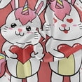 thumbnail image 2 of Coolnut Valentine's Day Round Tablecloth, Valentine's Day Cute Bunny Round Table Cloth Water Resistant Spill Proof Large Table Cover for Valentine's Day Romantic Dinner Decorate, 60", 2 of 7