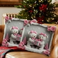 thumbnail image 6 of Christmas Decorative Pillow Covers 18x18" Red Christmas Pillow Cover Holiday Snowman Decoration Comfortable & Breathable Pillow Covers, 6 of 7