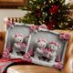 thumbnail image 5 of Funda de Almohada Navideña Roja de 45 X 45 Cm, Decoración Navideña de Muñeco de Nieve, Funda de Cojín de Lino con Bordado de Imitación., 5 of 6