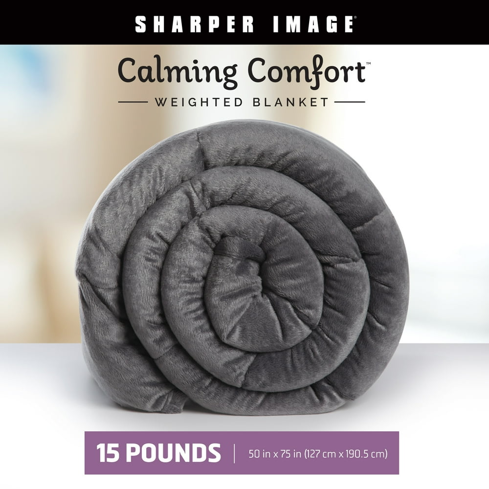 Calming Comfort Weighted Blanket by The Sharper Image, 15 lbs, As Seen on TV