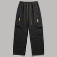 thumbnail image 2 of CONZONE Mens Baggy Cargo Pants Wide Leg Hiking Pants for Men Trendy Elastic Waist Graphic Outdoor Joggers Pant With Pockets, 2 of 9