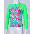 thumbnail image 3 of YIZYIF Big & Little Girls 3Pcs Tankini Set Swimsuit Juniors Floral Print Long Sleeve Rash Guard Bathing Suit Colorful 8, 3 of 7