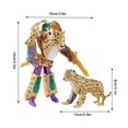 thumbnail image 2 of Animal Toy Small – Transforming Action Figure – Changes from a Detailed Animal Toy to a Unique Robot Toy in Seconds – Great Gift for Both Girls and Boys (5.9" Yellow Leopard), 2 of 2