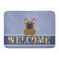 thumbnail image 1 of Carolines Treasures BB5594RUG French Bulldog Brown Welcome Machine Washable Memory Foam Mat, 1 of 4
